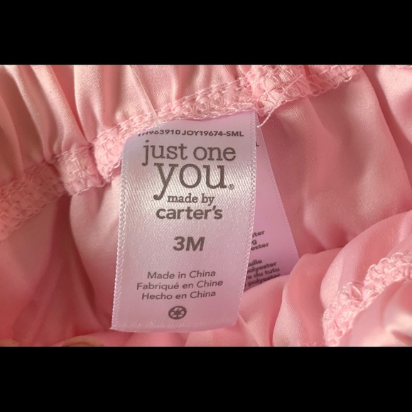 NWOT Carter’s Hops N Kisses Onesie W/ Fine Net Layered and Lined Skirt - Picture 4 of 5